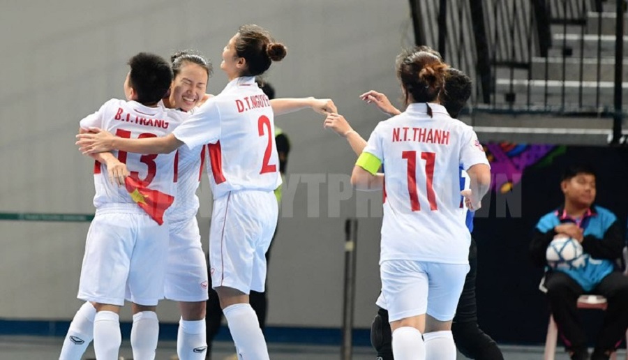 Futsal nữ Việt Nam đánh bại Myanmar tại Sea Games 29